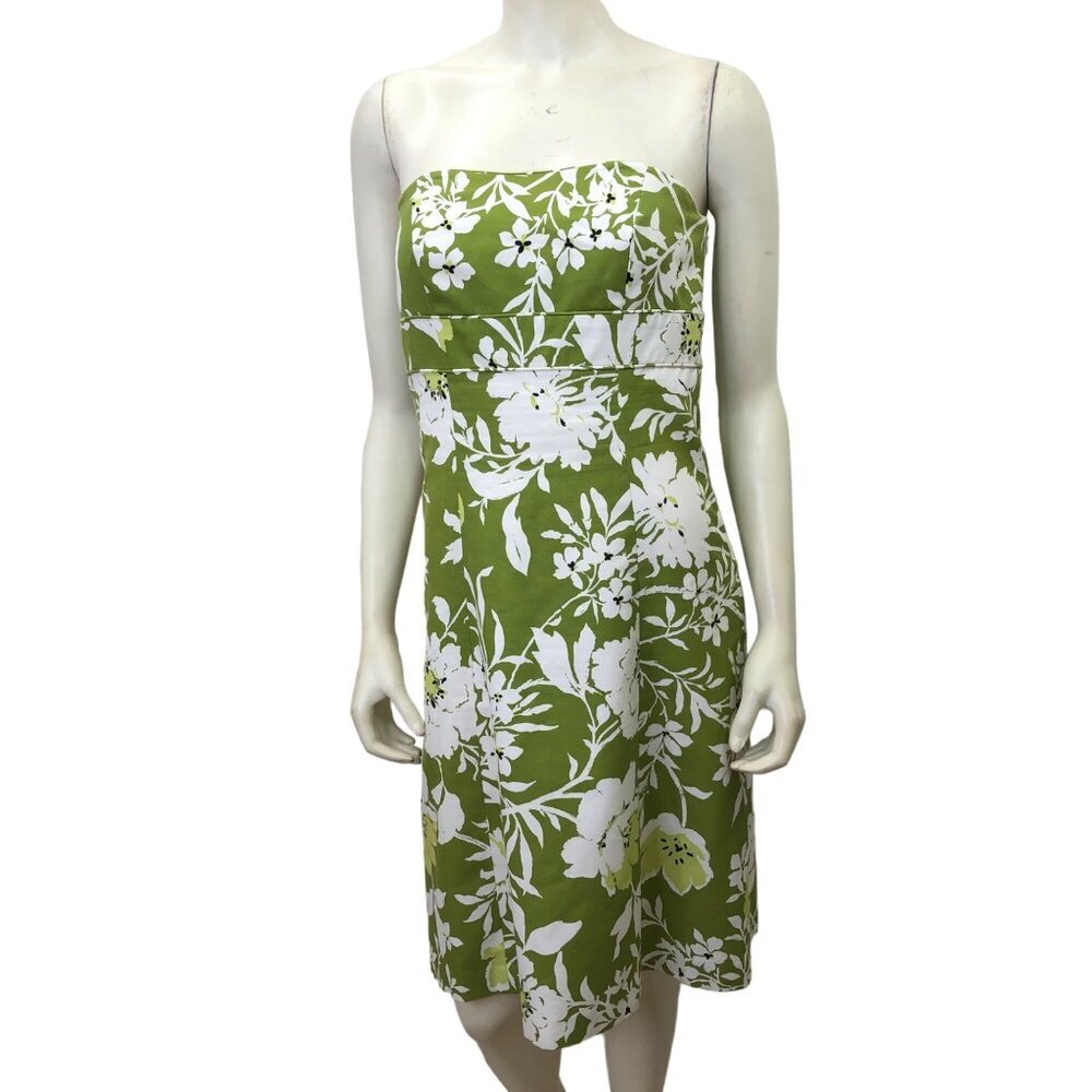 ANN TAYLOR FLORAL BACKLESS SILK BLEND DRESS SIZE 4